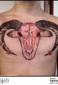 груди језиви узорак тетоваже козе