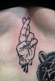 krūšu personības plaukstas tetovējums tetovējums