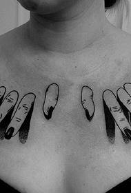 vrlo umjetnička kreativna slika tijela s pet otisaka prstiju