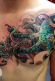грудь осьминога татуировки