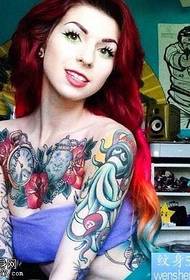 bröst kvinna personlighet tatuering mönster