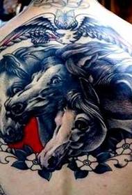 Retounen Twa Jou Cheval Modèl Tattoo