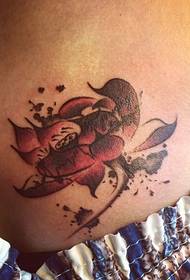 dívka hrudi sexy lotosové tetování