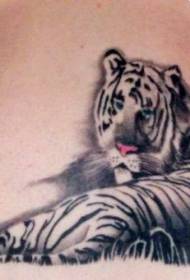 Färgpersonlighet White Tiger Tattoo Pattern