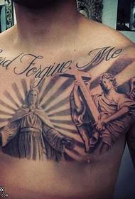 kapaligiran ng dibdib Jesus sage tattoo pattern