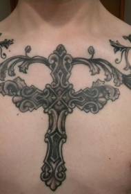 škrinja kovano cvijeće vino vino križ tetovaža uzorak