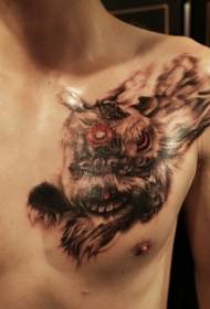 petto strano colore fantasia creatura Modello del tatuaggio