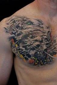 Brust-Bio-Tattoo-Muster