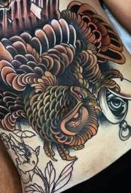 vanhan koulun salaperäinen pöllö kukka silmä tatuointi malli