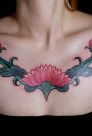 Vzor tetovania hrudníka Lotus