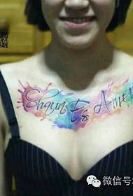 rinnan väri hahmo tatuointi malli