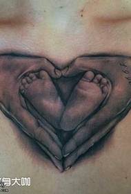 grudi ljubavi dječje stopalo tetovaža uzorak