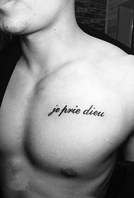 type manlike pectorale spier Ingelsk tattoo on