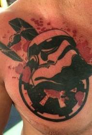 modello di tatuaggio di cavalleria tempesta personalità torace
