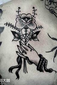 chest flower vine tattoo pattern