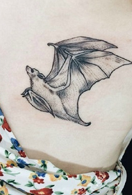 ženský hrudník bat tetování vzor