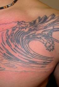 Taʻaloga Tattoo Chest Wave Storm