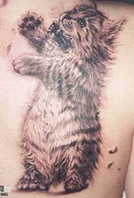 가슴 고양이 문신 패턴