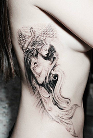 a side waist mermaid tattoo picture