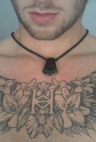 lèt ak flè zèl modèl tatoo pwatrin