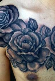 prsa tri prekrasna ruža tetovaža uzoraka