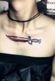 kifua utu tatoo tatoo la dagger