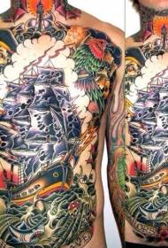 pettu è abdomen incridibile pittura di mudellu di tatuaggi pirate