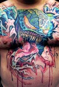 chifuwa chowala choopsa cha monster tattoo