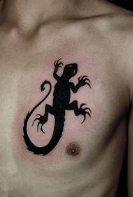 Seata de tattoos gecko sìmplidh eireachdail