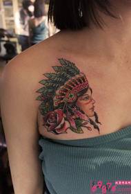 clavicle Indian avatar tattoo ata