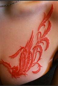 sexy beauty boobs sexy pigeon blood phoenix tattoo tattoo picture