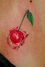 krūtinės spalvos vyšnių tatuiruotės tatuiruotės paveikslėlis