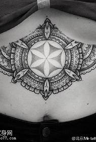 pecho clásico flor de vainilla tatuaje patrón
