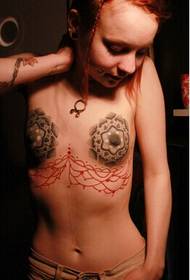 Európai szépségápolási mellkas klasszikus személyiség tüskés totem tetoválás képe