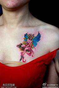 sexy beautiful flower fairy tattoo pattern