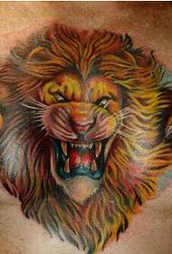 केटाहरू छाती सुपर अभिमानी सिंह टैटू बान्की तस्वीर
