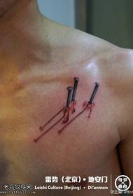realisma sango tatuaje ŝablono