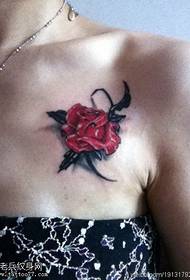 plamen crvena ruža tetovaža uzorak