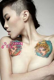 sexy belleza clavícula moda tatuaje foto