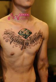 красивый горшок брокколи Качино английский бриллиант татуировка картина