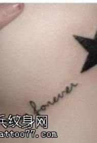 trend dominera stjärna tatuering mönster