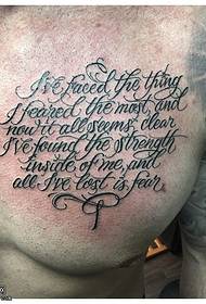 Chest Classic Character Tattoo Pattern