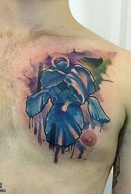 tinta tato pola bunga