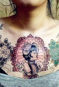 tatualità di pettu di bellezza Tatuà di avatar europeu è americanu