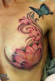 mudellu di tatuaggi di farfalla di lotus belli realistici