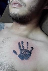 patrón de tatuaxe de man pequena de bebé bonito