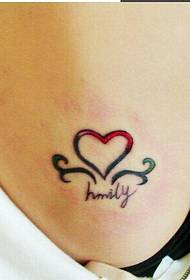 beauty chest clear love English word tattoo