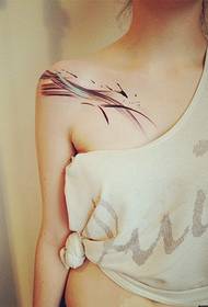 κορίτσι λαιμό χρώμα δημιουργικό τατουάζ γκράφιτι