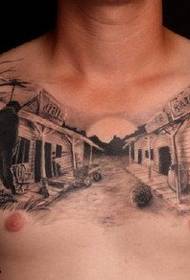 European beautiful street tattoo pattern