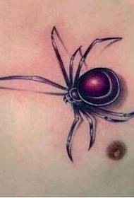 Immagine del tatuaggio ragno toracico dinamico maschio stereo 3D